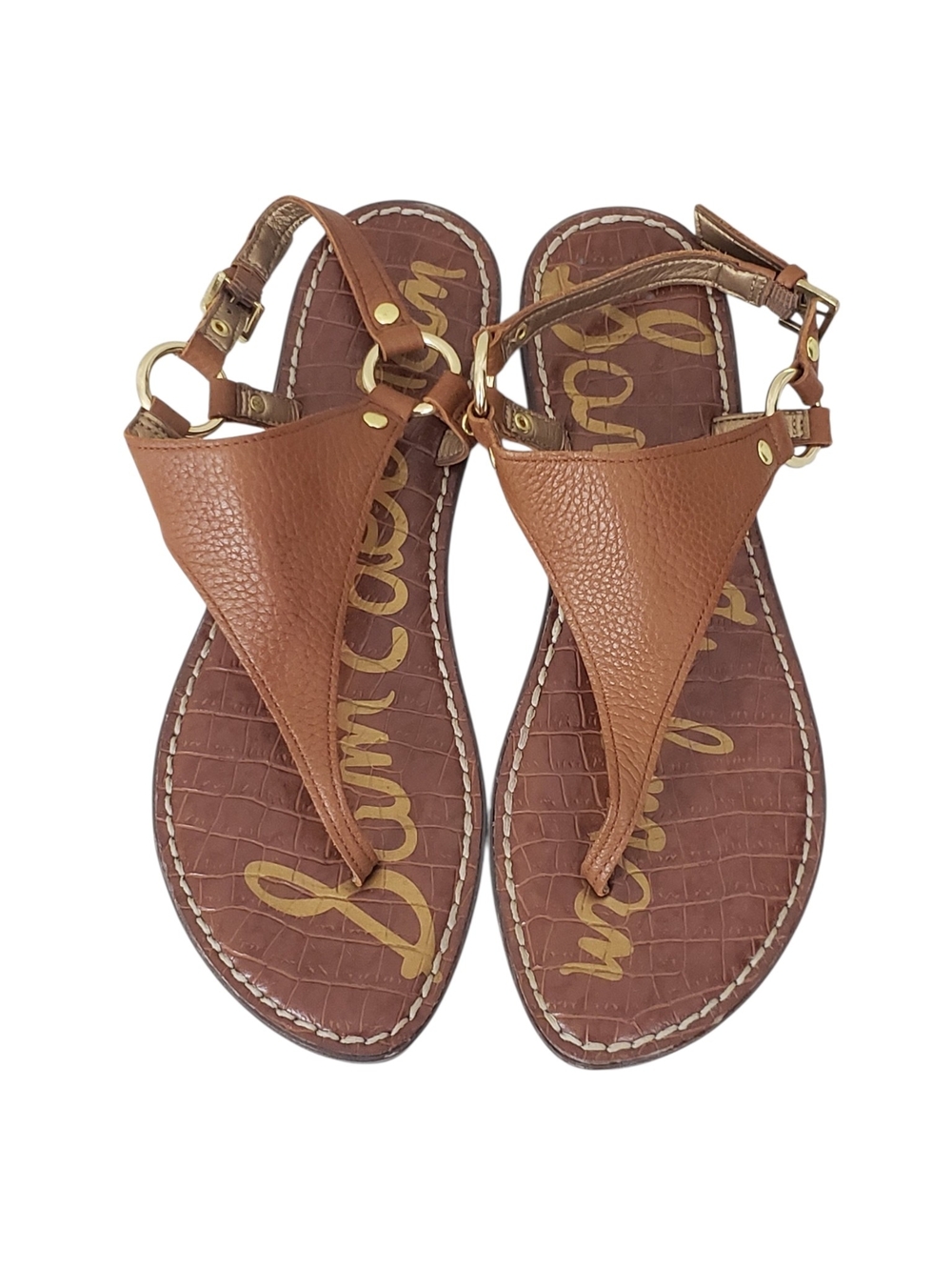 Sam Edelman Brown Greta Flat Thong Sandal Size 6.5